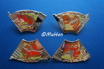 2008 Olympic Games Commemorative Badges Countdown to 100 Days China Mobile Olympic Badges 4 pieces sold together