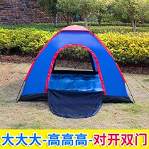 Family Park Leisure picnic for more than four people Building a large space Double door permeable tent with windproof and rain-proof sunscreen