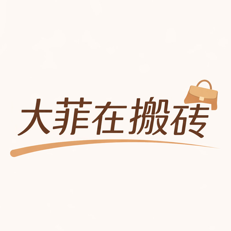 大菲在搬砖的LOGO