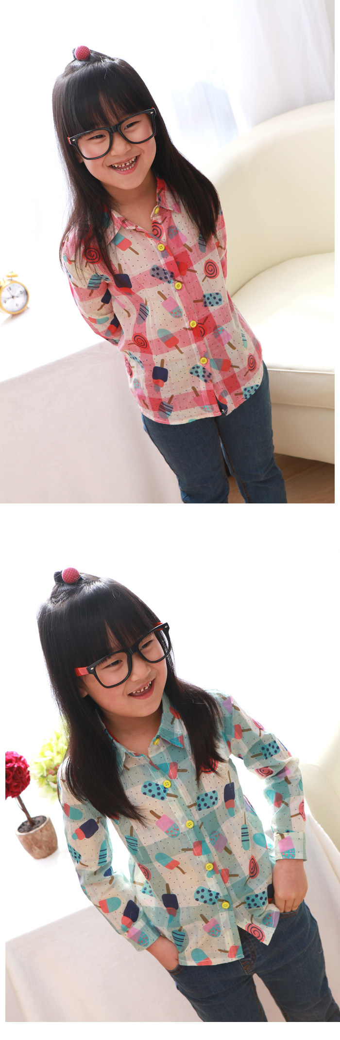 Chemise fille à manche longue - Ref 2086552 Image 14