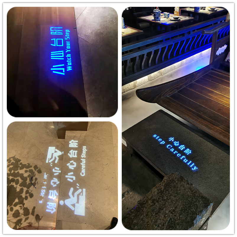 Hidden and careful slope embedded projection lamp text lamp advertising logo projection lamp door number ceiling type customization