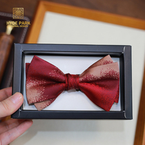 Hyde Park Original Wine Red Fantasy Wedding Fashion British Bridegroom Best Man Gift Boxed Wedding Mens bow tie