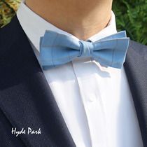 Hyde Park Bow Tie Male Wedding Wedding Groom Best Man Brothers Group Sky Blue Light Blue British Bow