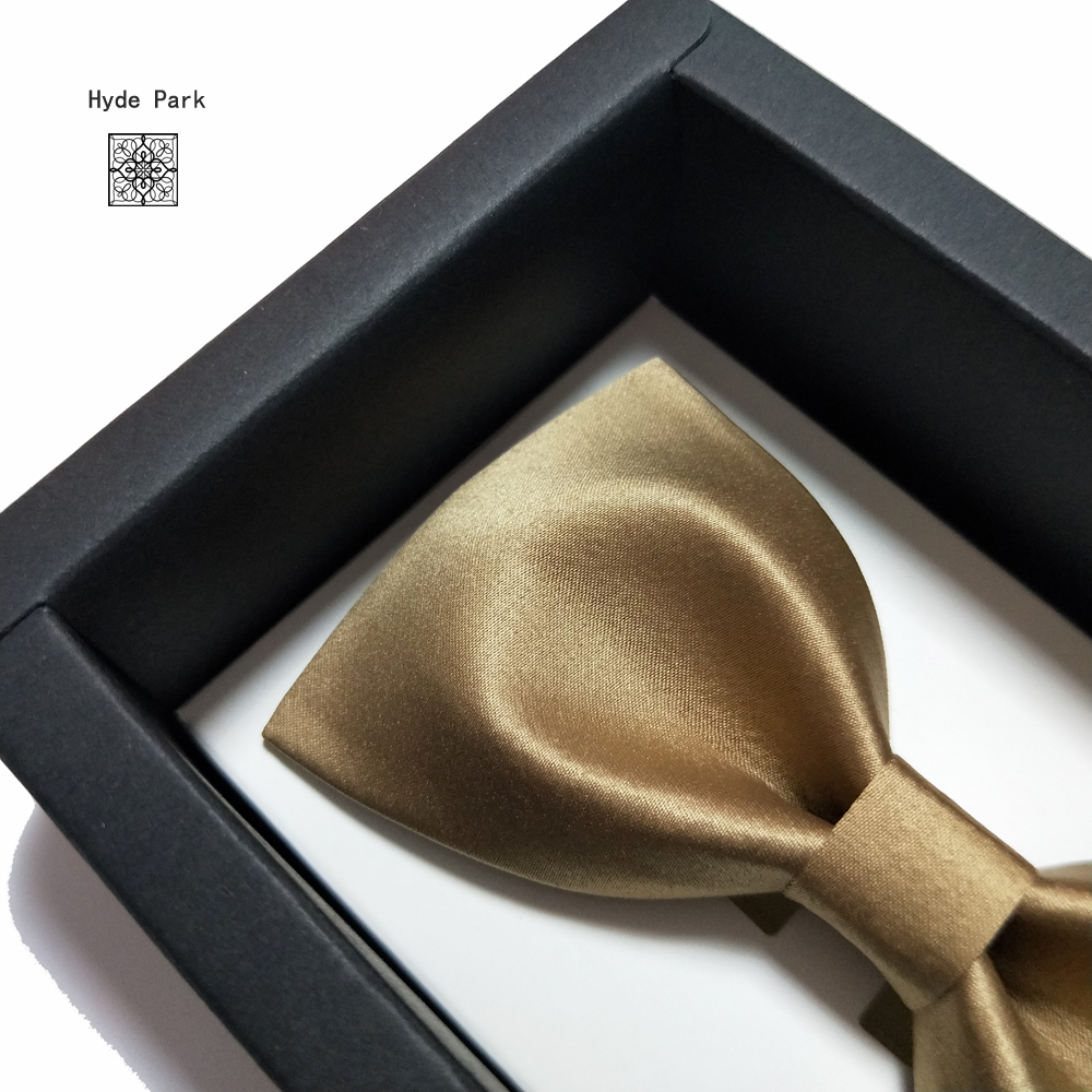 Hyde Park high quality matte satin original wedding wedding groom best man man solid gold collar tie