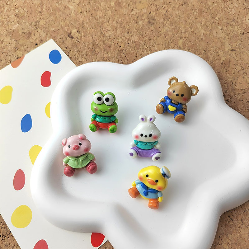 5 LOADED CARTOON ANIMALS FROGS SMALL PIG STUDS NAIL CREATIVE SOFT BOARD FELT MESSAGE BOARD PHOTO FIXED TRIM NAIL-Taobao