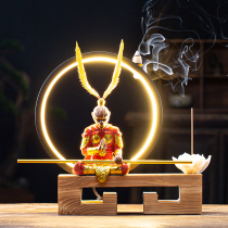 Fighting and winning Buddha Monkey King Qian Dazheng Tian Sheng Pian Creative Reverse incense Furnace Tea Table Tea House Teaplace
