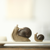 Snail purple sand tea pet ornaments boutique can raise creative cute animal tea play personality tea ceremony cup holder tea table accessories
