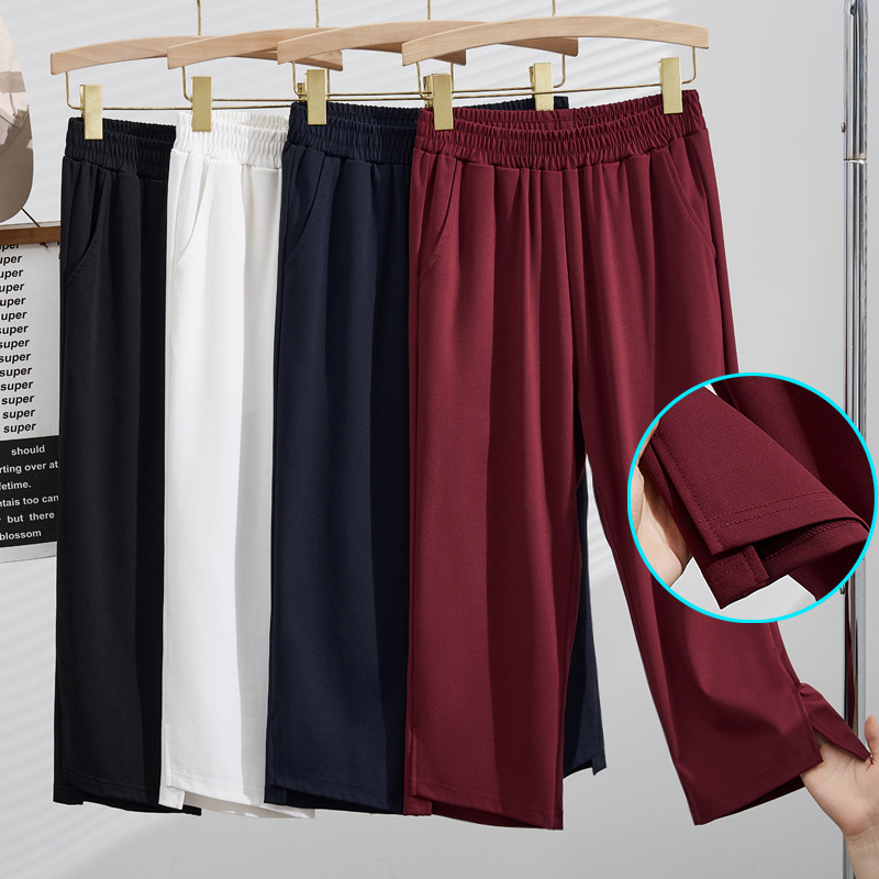 Summer New Plus-Size Women's Clothing, Extra Large Size Casual Pants, Thin Korean Style Slimming Capri Pants K6703