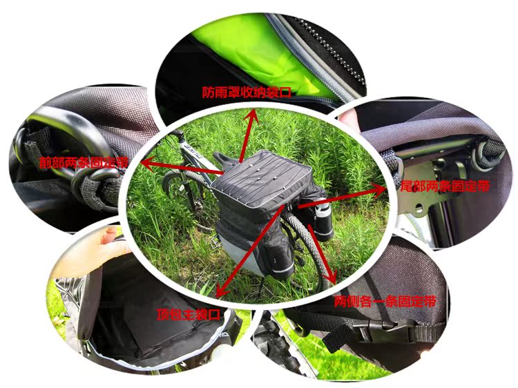 Sacoche pour vélo mixte FJQXZ - Ref 2220632 Image 9