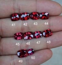 Gorgeous Madagascar iron magnesium aluminum garnet bare stone ring surface brilliant red color gem material good pure princess square
