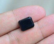 Natural burnt Sapphire rectangular mens ring surface bare stone carat value Collection Level 7 9ct send certificate