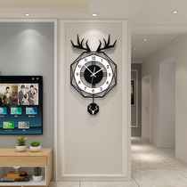 Nordic fawn clock clock living room modern simple personality creative fashion Net red home atmospheric trend clock