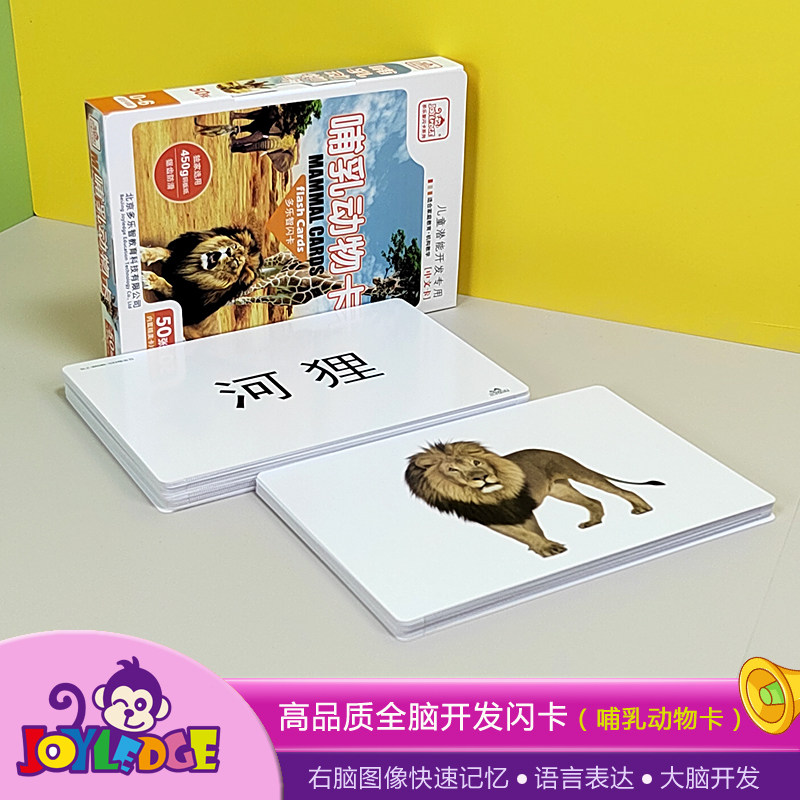 Baby Chinese Literacy Card Doraemon Mammal Encyclopedia Flash Card Children Baby Animal Cognition Enlightenment Card