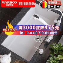 Mai Ruibo white quartz stone sink single tank table Lower Basin kitchen Granite Wash basin sink 569