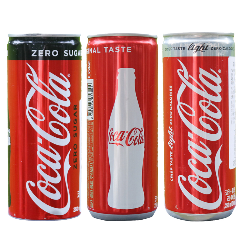 Korea imports Coca Cola Zero Sugar-Free Diet Carbonate Drink CocaCola Soda Drink 250ml
