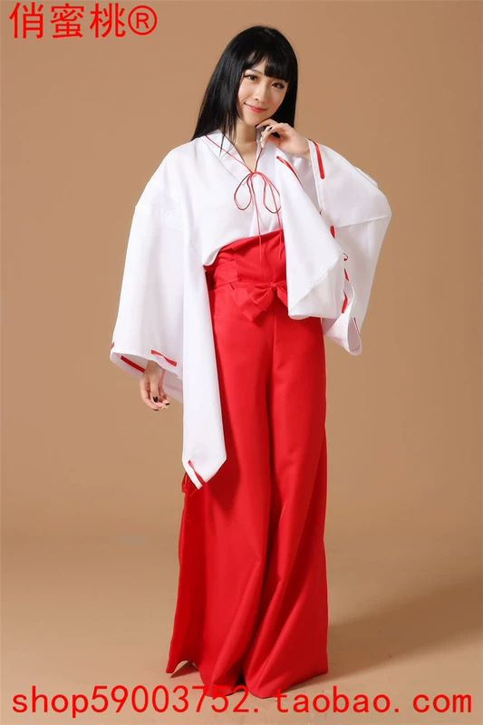 Trang phục cosplay anime Inuyasha Veganulaceae COS trang phục phù thủy Anime Tóc giả 屐 cung tên đạo cụ