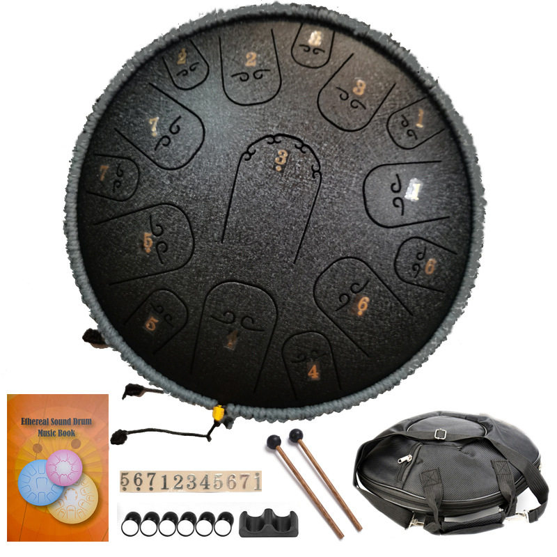 14 14-inch 15 Sound C Tuning Steel Tongue Drum without forgetting and empty Lingming drum percussion instrument LeColor empty lotus drummer disc
