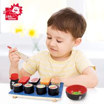 LeoFriends Japan sushi wooded children early teaching baby puzzle food Cognitive Simulation