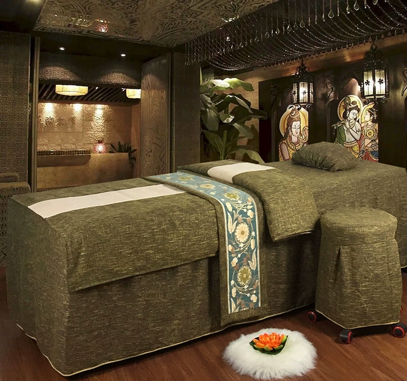 Lanh gia đình điều trị Bốn cao cấp đẹp massage bedspread bedspread bedspread tiệm đơn sắc đẹp có thể được tùy chỉnh vận chuyển - Trang bị tấm