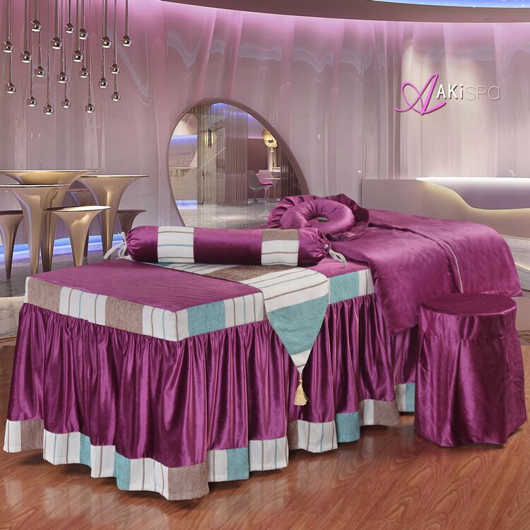 Ý cao cấp đẹp bedspread denim bông nhung Larry khử trùng Body Massage giường bìa có thể được tùy chỉnh vận chuyển - Trang bị tấm ra giường spa