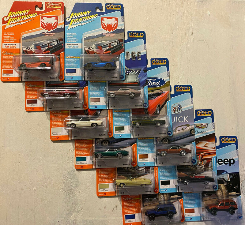 Jonny Gold Collection Series Cherokee Grand Cherokee Viper, Etc. 6 Car Sets, Available in Two Colors, Ab, K1239&1243