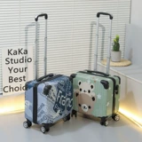 Маленький мультяшный прочный чемодан подходит для мужчин и женщин для путешествий, 18 дюймов