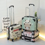 Маленький мультяшный прочный чемодан подходит для мужчин и женщин для путешествий, 18 дюймов