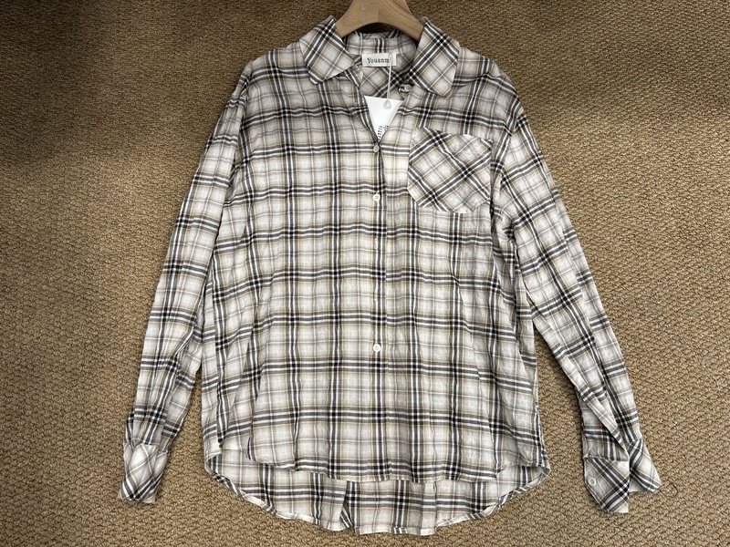 Fashionable Korean-Style Plaid Shirt for Women, Loose Fit, Slimming, Versatile Top, Collared Shirt