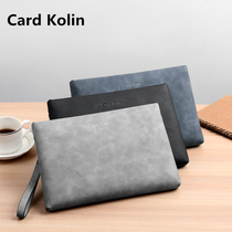 32OICK mens handbag real cowhide clutch bag business handbag mens portable envelope mobile phone bag