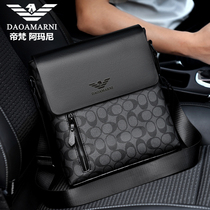 Imperial Van Armani new men shoulder shoulder bag leather business leisure messenger bag Tide brand mens bag light luxury