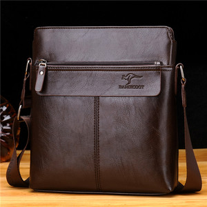 赛骑袋鼠新款男士单肩包真皮斜挎包商务包