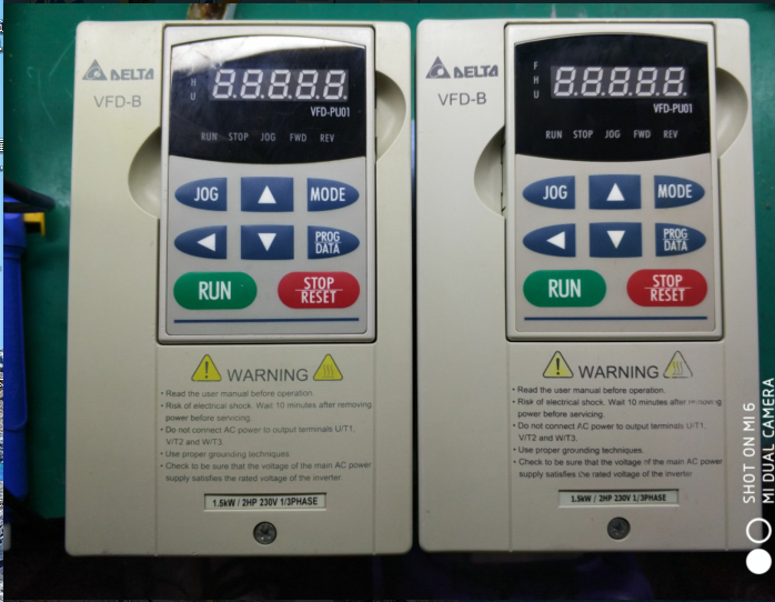 VFD015B21A secondhand Taida B Series 220V1 5KW frequency converter can be converted to high frequency
