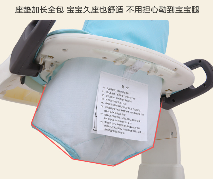Xe đẩy trẻ sơ sinh và trẻ em đa năng chống rollover với nhạc đẩy tay nam và nữ 6-18 tháng tuổi có thể đi xe xe đẩy em bé