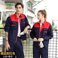 Скрытый синий красный воротник [износостойкий весенний и осенний стиль]