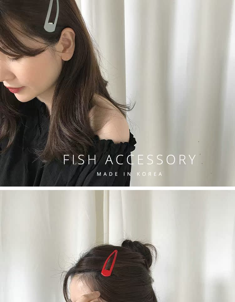 Hàn Quốc phụ kiện tóc Dongdaemun in lưới màu đỏ kẹp tóc màu cơ bản 掰掰 clip macaron bangs clip card - Phụ kiện tóc bộ dây buộc tóc cho bé gái