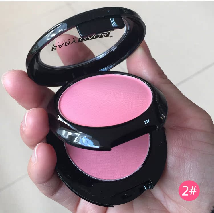 Authentic BABYGAGA air skin blush double color mờ pearlescent rouge trang điểm nude tự nhiên kéo dài khả năng sửa chữa má hồng bobbi brown