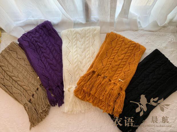 Hemp closed eyes into pure luxury British temperament paternity flower weaving stream scarf with a length of 1 9 m