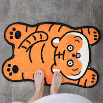 Original Design Cute Tiger Bathroom Anti Slip Mat Door Mat in door Bathroom Foot Mat Water Absorbent Ground Mat Cartoon Bedroom Mat