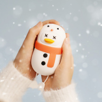 Teenage Girl Hearts Stay Snowman Duck Warm Hands Treasure Mobile Power Two-in-one Cartoon Warm Treasure Valentines Girlfriend Gift