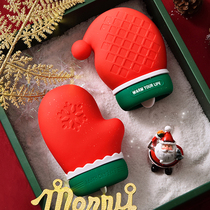 Christmas Cap Hot Water Bag Creative Warm Palace Portable Warm Hand Basil Notes Water Cooling Hot Compress Silicone Water Bag Student Cartoon Gifts