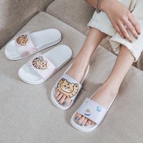 Cartoon Cute Cute Tiger Year Slippers Indoor Home Family Lovers Non-slip Outer Wearing Lovers Flat Bottom Low Heel Slippers
