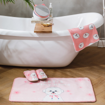 Strawberry Halfpond Original Design Dog Year Better Than Bear Handsome Chai Dog Ultra Soft Home Coral Suede Mat in the door footbed