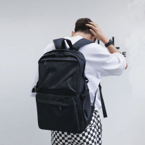 Day Department Brief Pure Color Waterproof Schoolbag Men Fashion Trends Junior High School High School College Students Double Shoulder Bag Computer Backpack