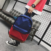 School Bag Men Fashion Trends Junior High School High School College Student Tide Card Han Edition Canvas Brief Travel Computer Double Shoulder Backpack