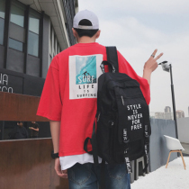 Han Edition Personality Tide Card Youth School Bag Mens Fashion Trends Academy Wind Inn Junior High School College Students Double Shoulder Backpack