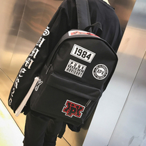 Han Edition Campus Personality Street Personality Street Canvas Boy Fashion Trends Teen Junior High School High School Students Double Shoulder Backpack