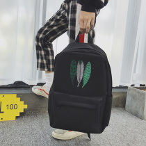 Canvas Bag Men Fashion Trends Han Edition Campus Junior High School High School College Student Campus Personality Street Double Shoulder Backpack