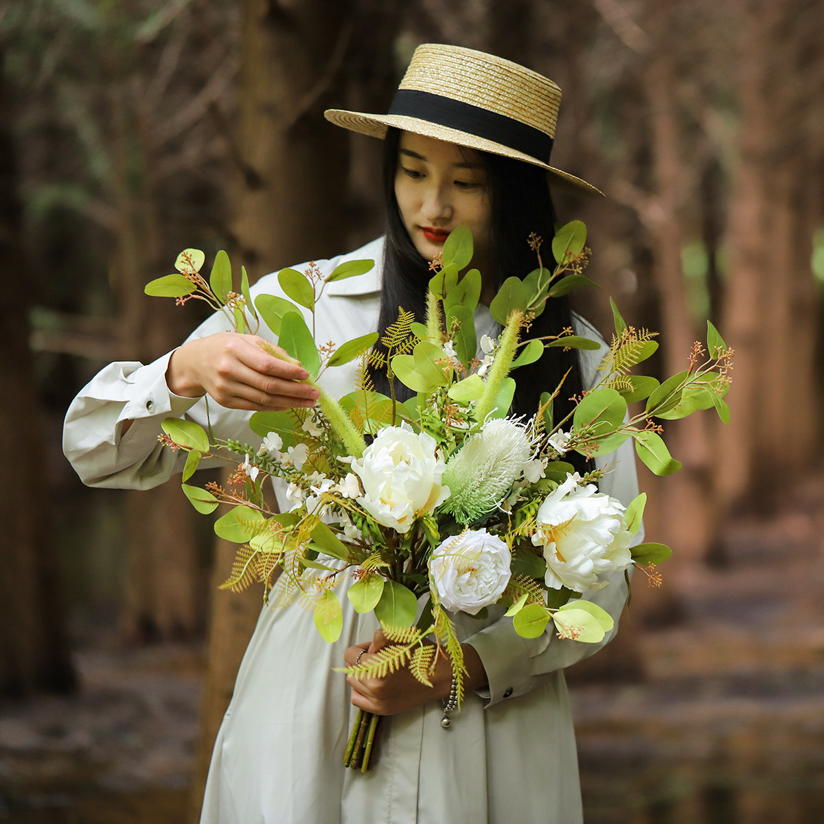 ins autumn can be salty and sweet simulation bouquet holding flowers fake flower wall hanging home decoration living room soft decoration