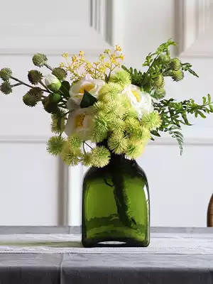 INS Nordic style thickened glass vase Hotel dining living room countertop Hydroponic home soft decoration flower arrangement