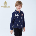 IVY NHÀ Ivy Kids Fall trai Fall New cotton dài tay Polo Shirt trẻ em in dài tay áo T-Shirt. 